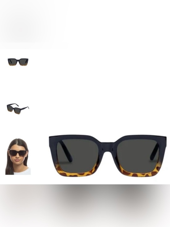 Aire Accessories - Aire Tortoise and Black Square Frame Sunglasses
